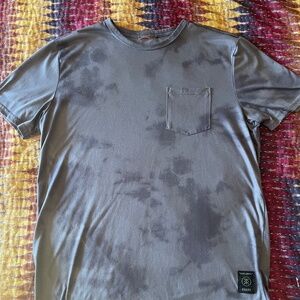 Roark Mathis Tee Run Amok Running Shirt — Men XL Black Tie-Dye Camo